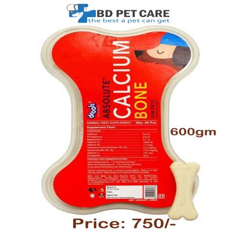 Drools Absolute Calcium Bone Jar, Dog Supplement - 40 Pieces (600gm)