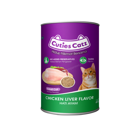 Cuties Catz Wet Can Cat Food Chicken-Liver 400g