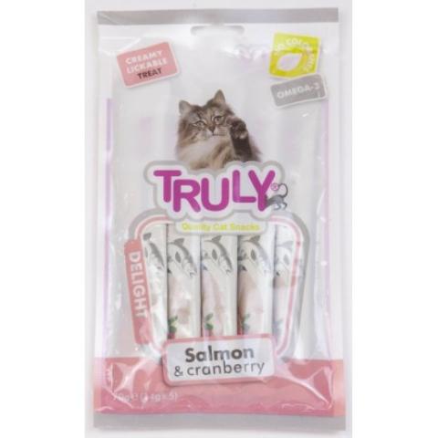 Trully Creamy cat treat Salmon & Cranberry 70g (5X14gm)