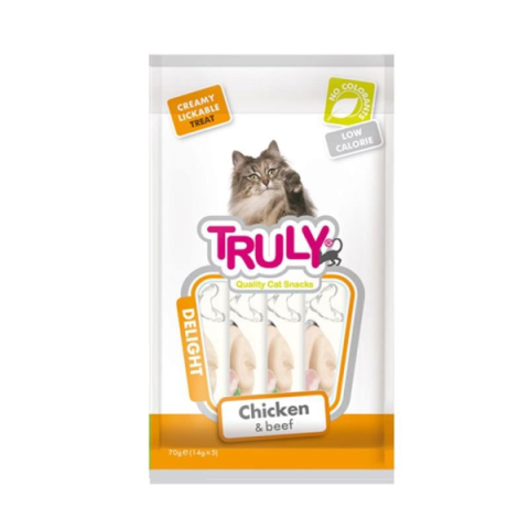 Trully Creamy cat treat Chicken & Beef 70g (5X14gm)