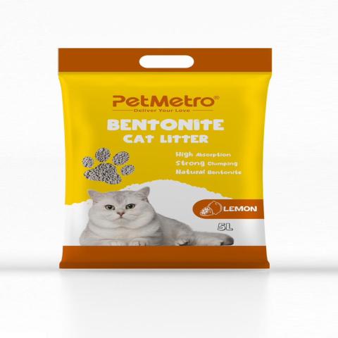 Pet metro Bentonite cat litter Lemon 5L