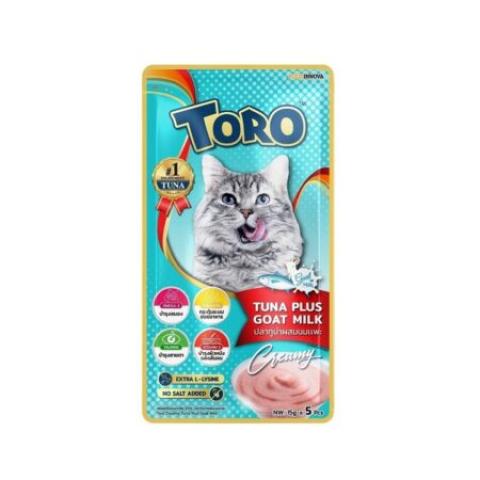 Toro Tuna plus Goat Milk Lick Cat Treats 15gx5pcs
