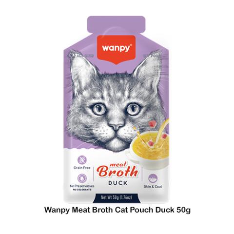 Wanpy Meat Broth Cat Pouch Duck 50g