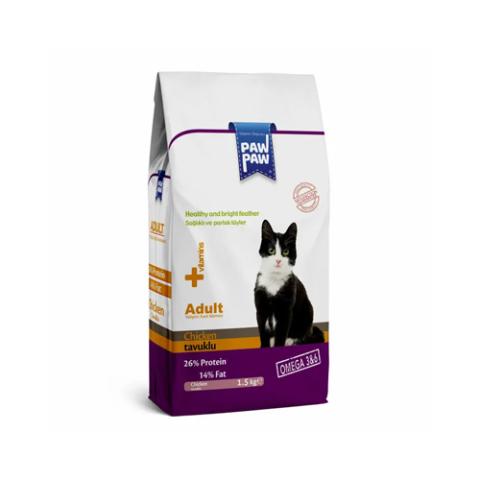 Pawpaw Adult Cat Food with Chicken 1.5 kg