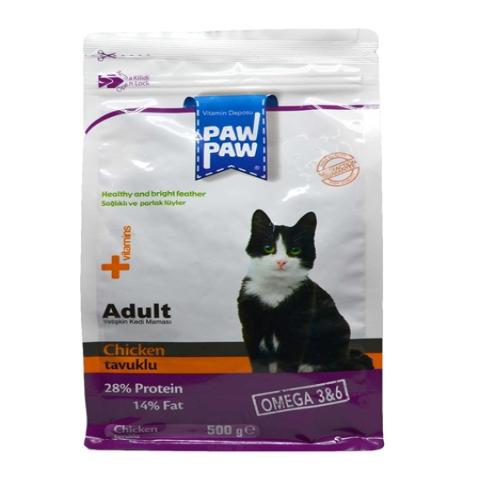 Pawpaw Adult Cat Food with Chicken 500g